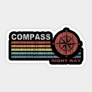 Compass On The Right Way Sticker